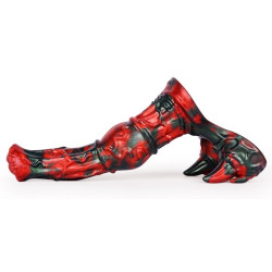 MONSTERED Gode Jofortix 23 x 7cm Noir et Rouge